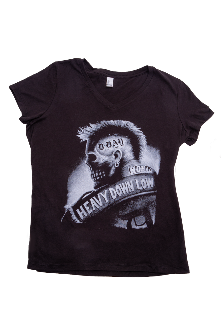 "D-Day Heavy Down Low" V-neck T-shirt (women's)